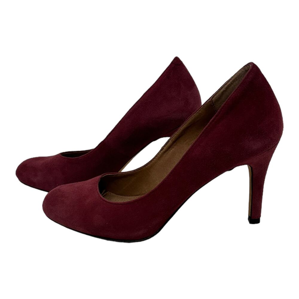 Corso Como lush red/plum red suede pump heel shoes size 6.5 M - Picture 8 of 12